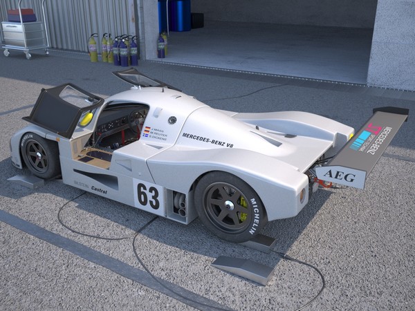 racing car 3d model - Mercedes C9 Racing Car by android99