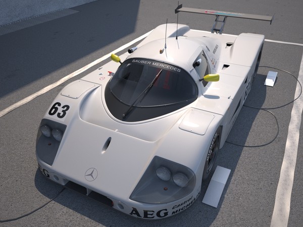 racing car 3d model - Mercedes C9 Racing Car by android99