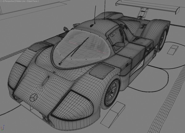 racing car 3d model - Mercedes C9 Racing Car by android99