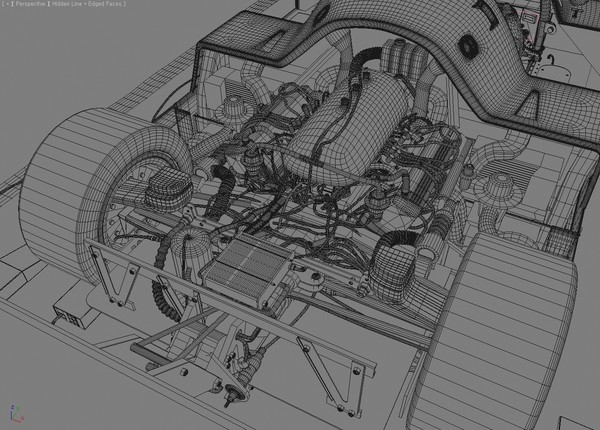 racing car 3d model - Mercedes C9 Racing Car by android99