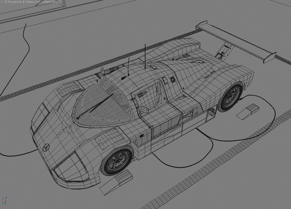 racing car 3d model - Mercedes C9 Racing Car by android99