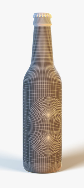 3d model cold bottle becks beer - Cold bottle of becks beer by FRIz3D