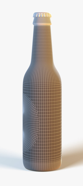 3d model cold bottle becks beer - Cold bottle of becks beer by FRIz3D