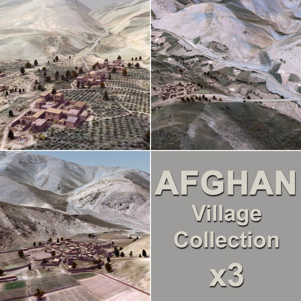 villages terrain 3d model - Afghan Village Collection... by ES3DStudios