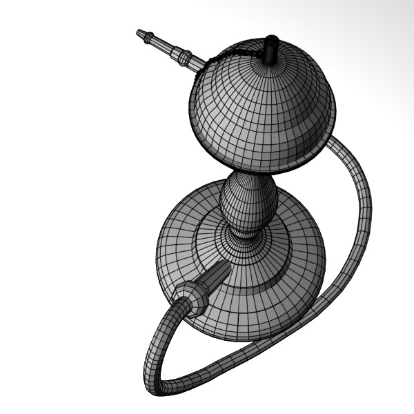 waterpipe 3d model - Waterpipe by mostlysquare