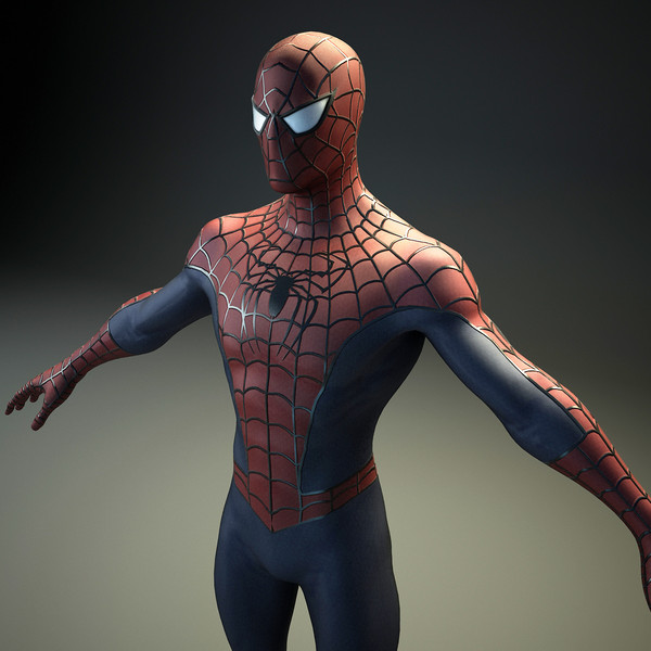 spiderman rigged biped 3d max - Spiderman Classic by Render Steel
