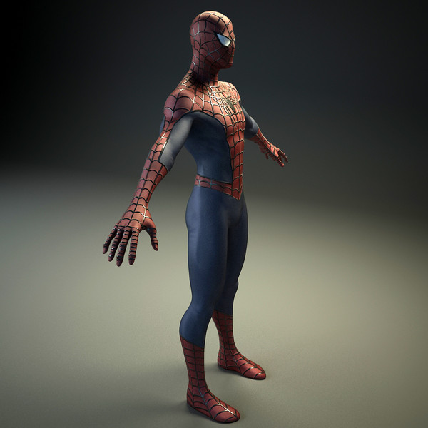 spiderman rigged biped 3d max - Spiderman Classic by Render Steel