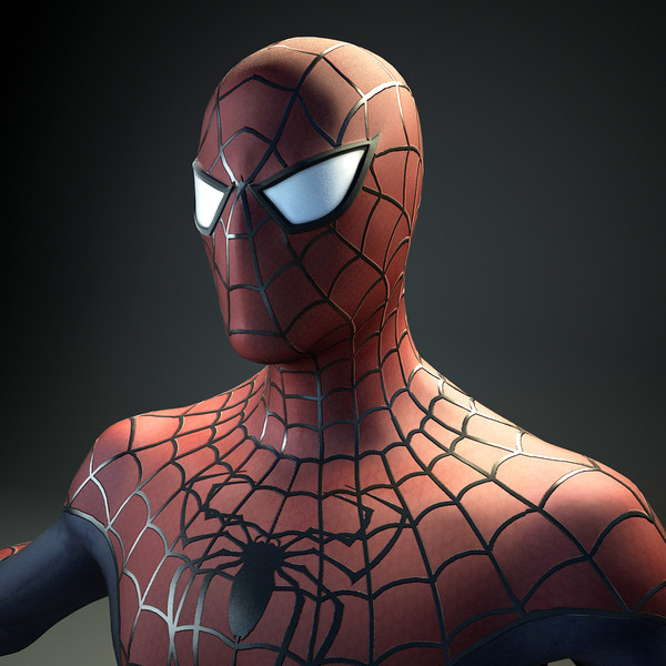 spiderman rigged biped 3d max - Spiderman Classic by Render Steel
