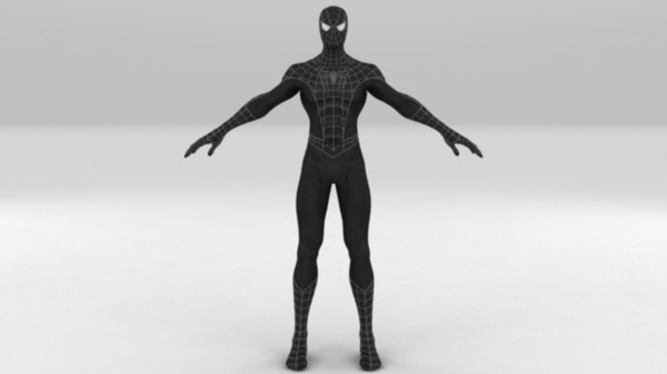 spiderman black 3d model - Spiderman Black by Render Steel