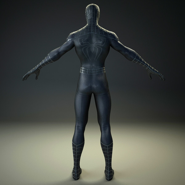spiderman black 3d model - Spiderman Black by Render Steel