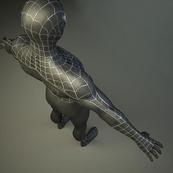 spiderman black 3d model - Spiderman Black by Render Steel