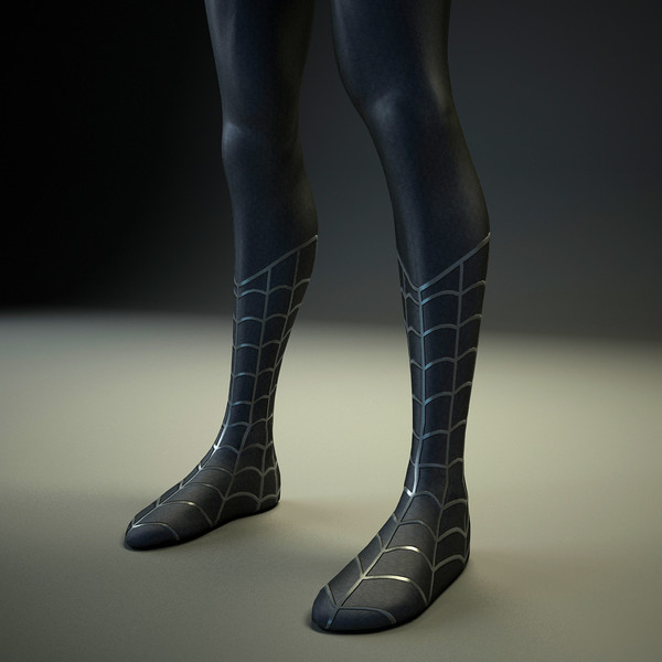 spiderman black 3d model - Spiderman Black by Render Steel