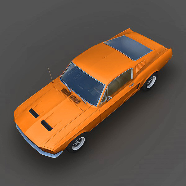 maya mustang bullit 1967 - Ford Mustang Bullit 1967 by Mirage3D