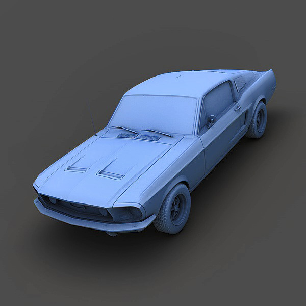 maya mustang bullit 1967 - Ford Mustang Bullit 1967 by Mirage3D