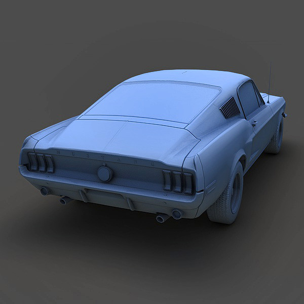 maya mustang bullit 1967 - Ford Mustang Bullit 1967 by Mirage3D