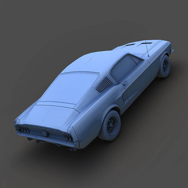 maya mustang bullit 1967 - Ford Mustang Bullit 1967 by Mirage3D