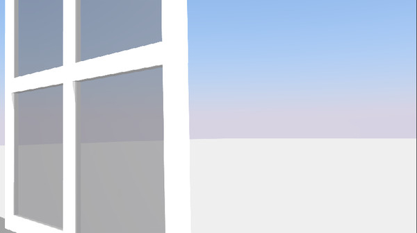 window glass 3d model - White Frame Glass Window by Claymodels
