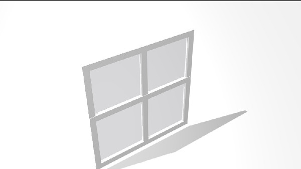 window glass 3d model - White Frame Glass Window by Claymodels