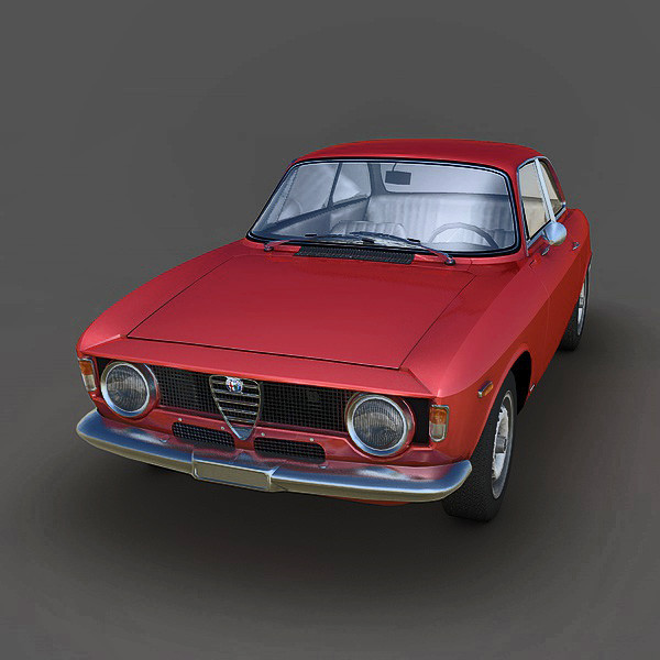 3d model of alfa romeo giulia sprint - Alfa Romeo Giulia Sprint 1600 GTA Stradale (1965) by Mirage3D