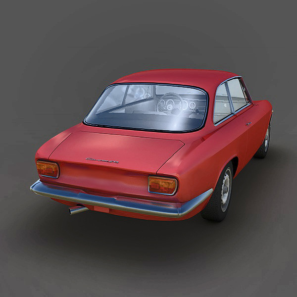 3d model of alfa romeo giulia sprint - Alfa Romeo Giulia Sprint 1600 GTA Stradale (1965) by Mirage3D