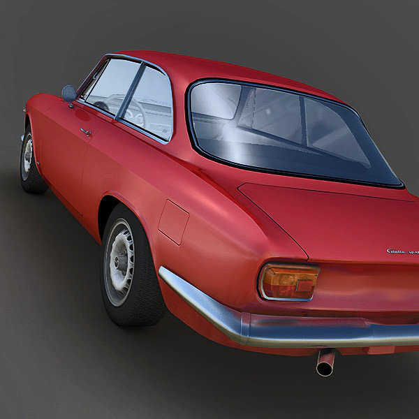 3d model of alfa romeo giulia sprint - Alfa Romeo Giulia Sprint 1600 GTA Stradale (1965) by Mirage3D