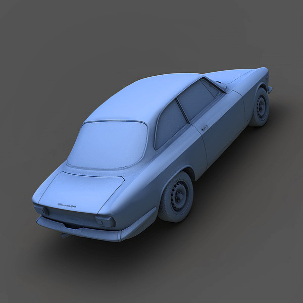 3d model of alfa romeo giulia sprint - Alfa Romeo Giulia Sprint 1600 GTA Stradale (1965) by Mirage3D