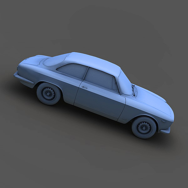 3d model of alfa romeo giulia sprint - Alfa Romeo Giulia Sprint 1600 GTA Stradale (1965) by Mirage3D