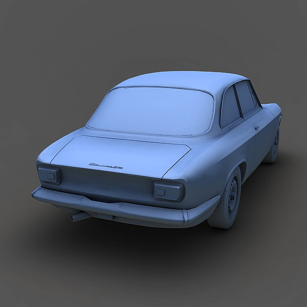 3d model of alfa romeo giulia sprint - Alfa Romeo Giulia Sprint 1600 GTA Stradale (1965) by Mirage3D