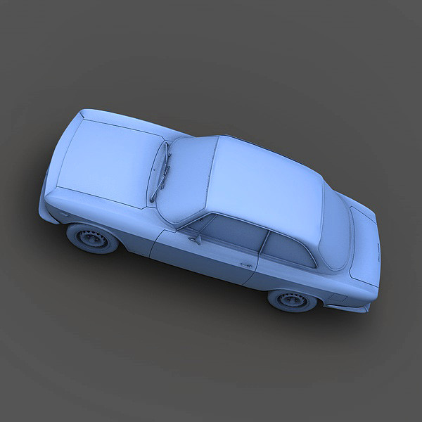 3d model of alfa romeo giulia sprint - Alfa Romeo Giulia Sprint 1600 GTA Stradale (1965) by Mirage3D