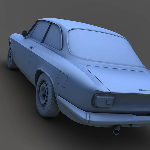 3d model of alfa romeo giulia sprint - Alfa Romeo Giulia Sprint 1600 GTA Stradale (1965) by Mirage3D
