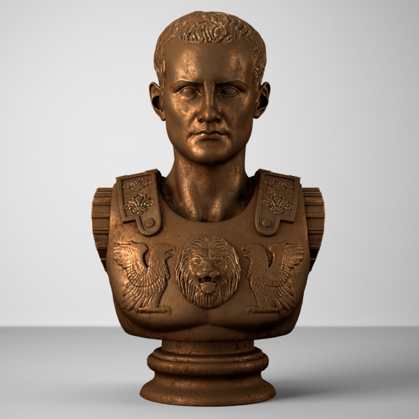 obj decorative bust caesar - Caesar Bust by clay master