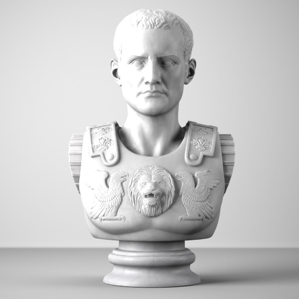 obj decorative bust caesar - Caesar Bust by clay master