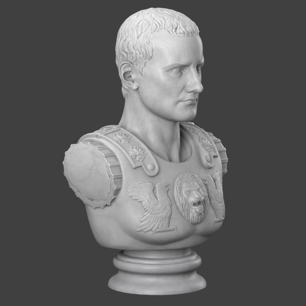 obj decorative bust caesar - Caesar Bust by clay master