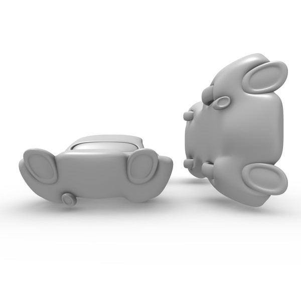 cartoon cute car 3d model - sport car retro cartoon by HYU97