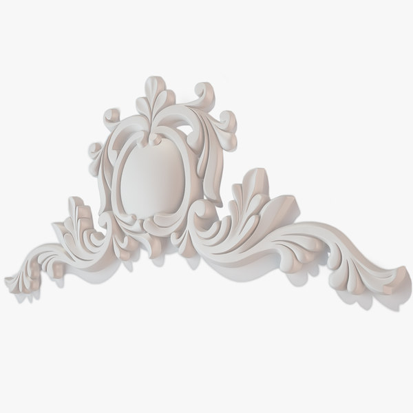 3d decorate facades model - Molding Cartouche 36 by Makhota