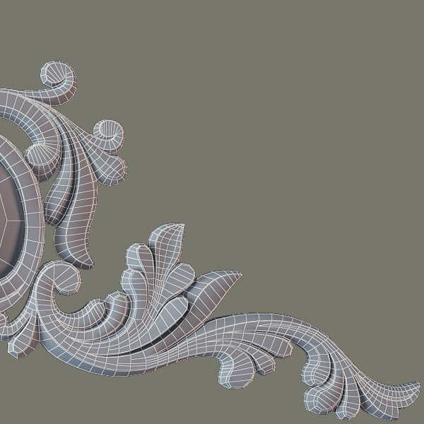 3d decorate facades model - Molding Cartouche 36 by Makhota