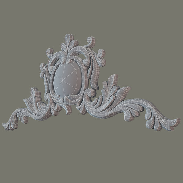 3d decorate facades model - Molding Cartouche 36 by Makhota