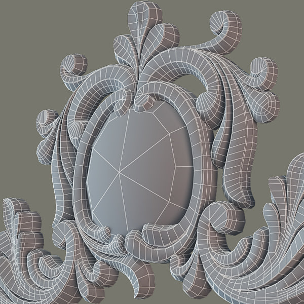 3d decorate facades model - Molding Cartouche 36 by Makhota