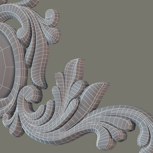 3d decorate facades model - Molding Cartouche 36 by Makhota