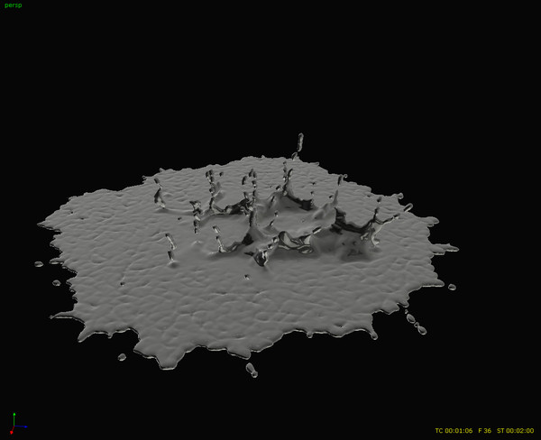 splash liquid 3d obj - Liquid Splash 04 by bitseq