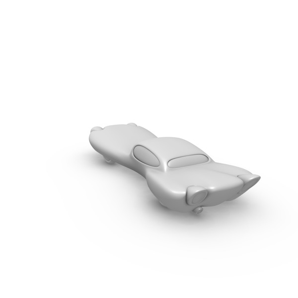 cartoon cute car 3d model - sport car retro cartoon by HYU97