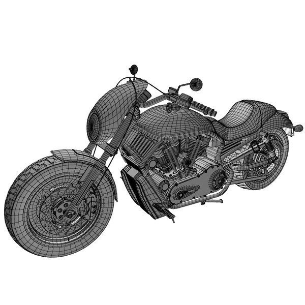 3ds max harley davidson v-rod motorcycle - Harley Davidson V-Rod by Render Steel