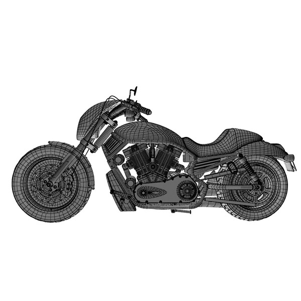 3ds max harley davidson v-rod motorcycle - Harley Davidson V-Rod by Render Steel