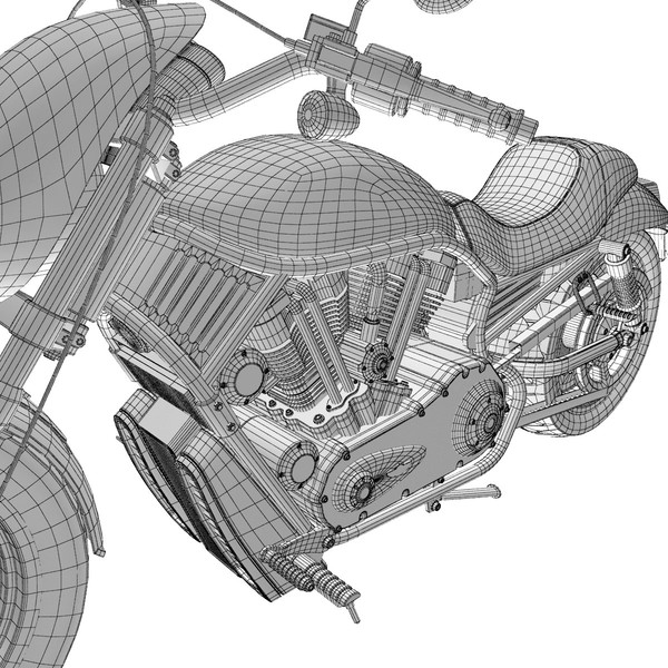 3ds max harley davidson v-rod motorcycle - Harley Davidson V-Rod by Render Steel