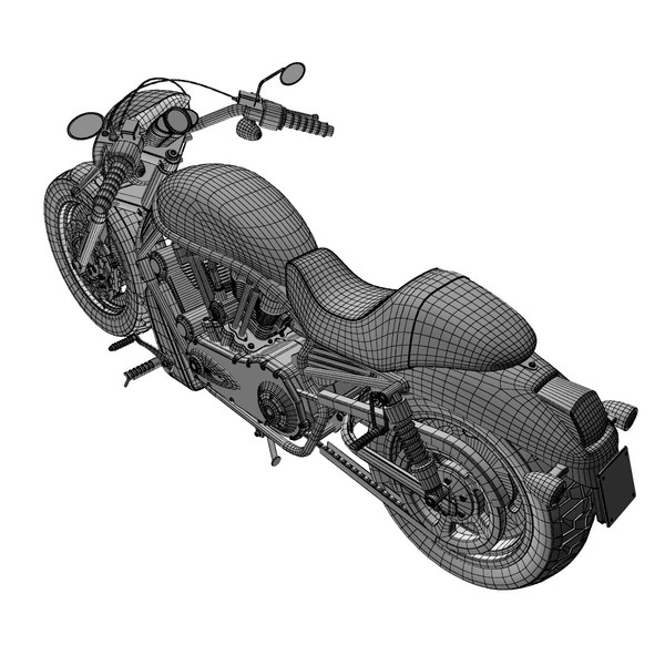 3ds max harley davidson v-rod motorcycle - Harley Davidson V-Rod by Render Steel
