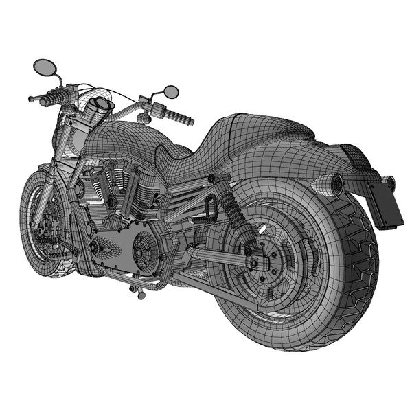 3ds max harley davidson v-rod motorcycle - Harley Davidson V-Rod by Render Steel