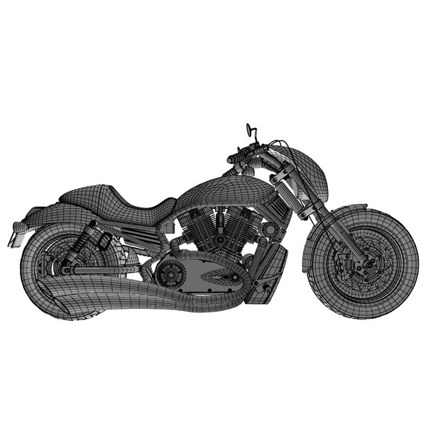 3ds max harley davidson v-rod motorcycle - Harley Davidson V-Rod by Render Steel