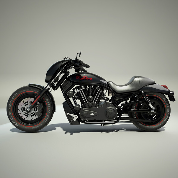 3ds max harley davidson v-rod motorcycle - Harley Davidson V-Rod by Render Steel