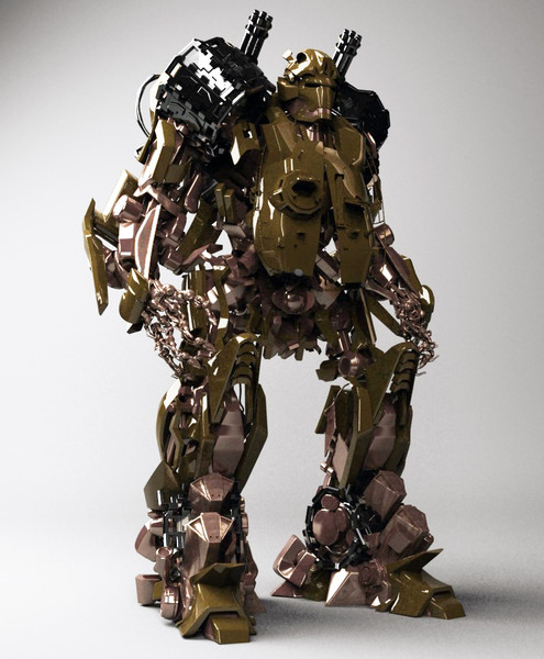 3d robot robotic model - Brawl by dentonvanzan