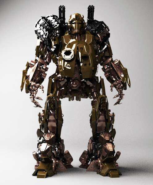3d robot robotic model - Brawl by dentonvanzan